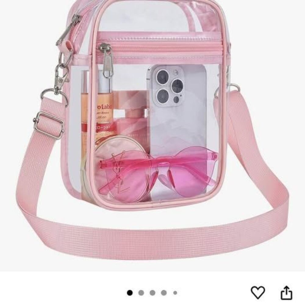 Clear crossbody stadium bag